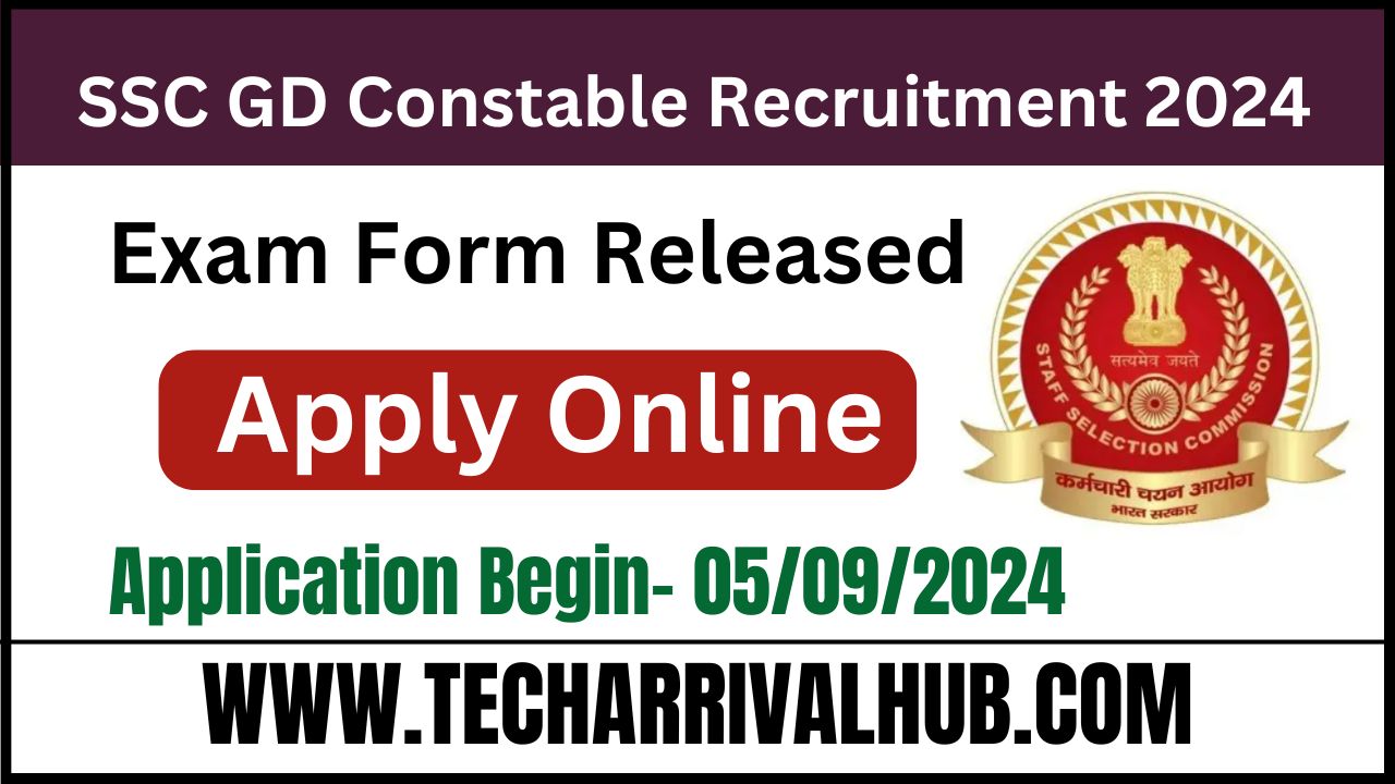 SSC GD Constable Recruitment 2024 Apply Online: SSD GD पोस्ट के लिए भर्ती निकली, जल्दी आवेदन करें!